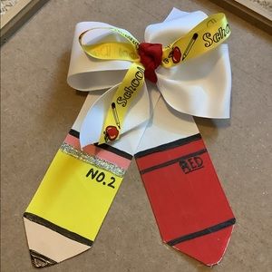 BOGO 🥳 Back to School hair bow | barrette | pencil crayon ribbon | handmade